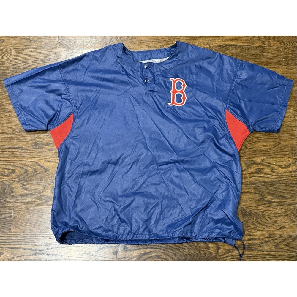 Vintage Red Sox Diamond Collection Starter Pullover Shirt Jacket Coat MLB Boston